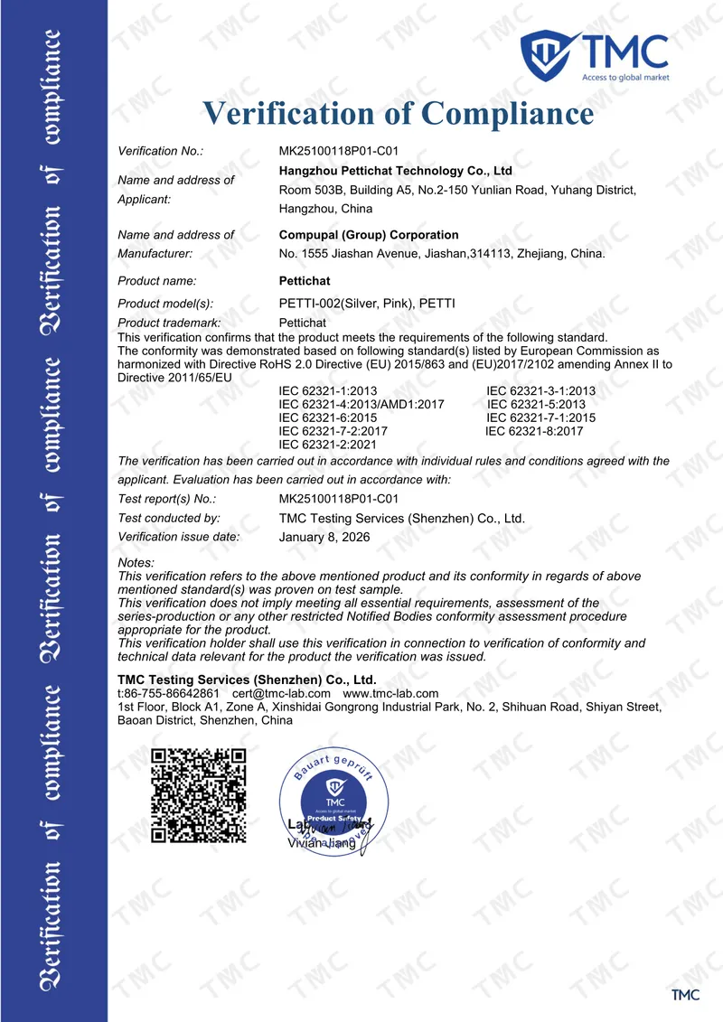 RoHS（欧盟） certificate